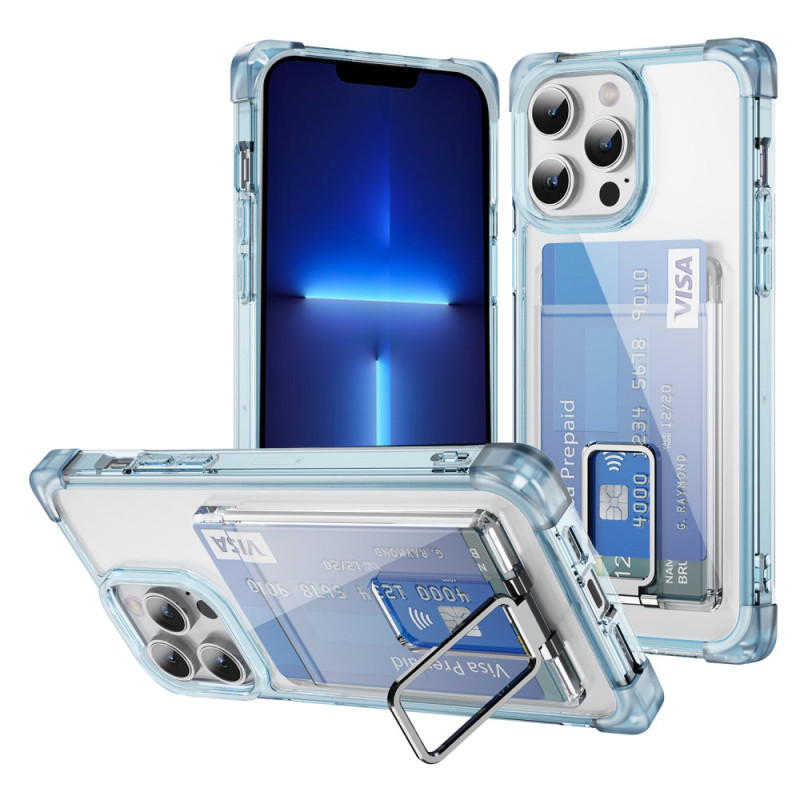 Capa transparente para iPhone 13 Pro Max com suporte para cartões