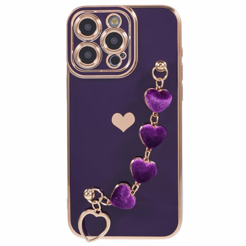 Capa para iPhone 13 Pro Max Design Hearts Strap
