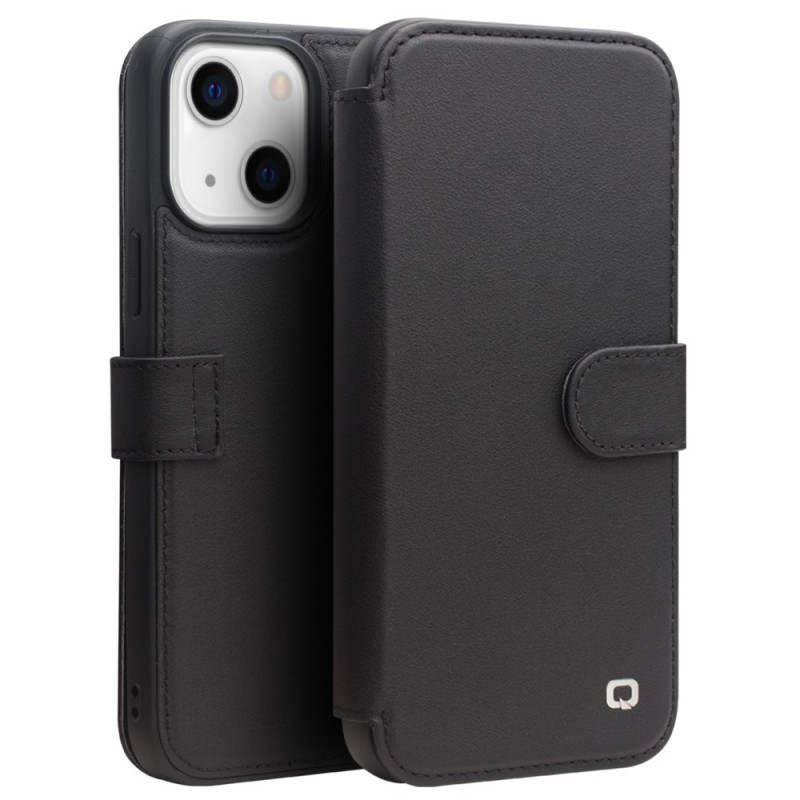 Capa de couro para iPhone 13 Mini QIALINO