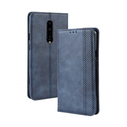 Capa de Couro OnePlus 7 Pro Vintage Efeito Flip