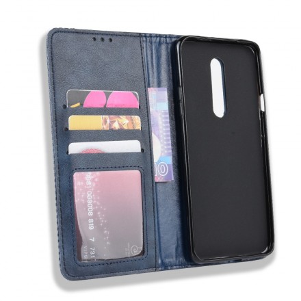  Capa de Couro OnePlus 7 Pro Vintage Efeito Flip