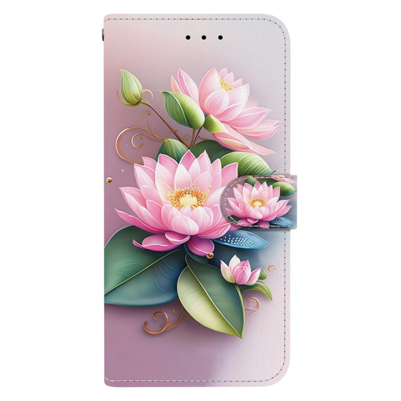 Capa com padrão de lótus Xiaomi Redmi Note 15 Pro 5G