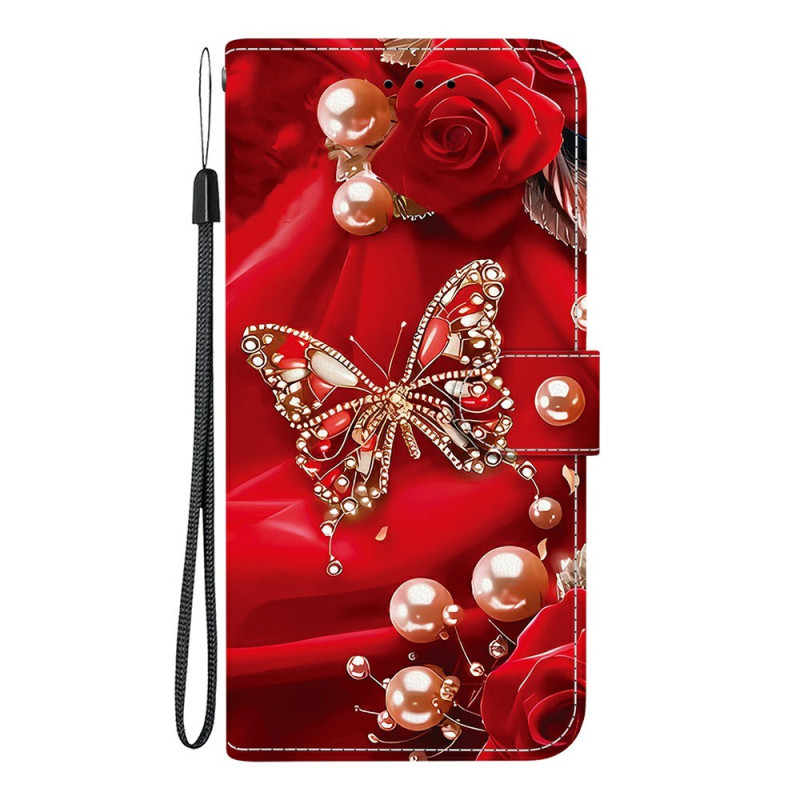 Capa Xiaomi Redmi Note 15 Pro Plus 5G Butterfly Pearl Red