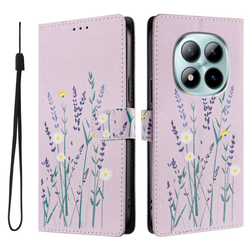 Capa com padrão de lavanda Xiaomi Redmi Note 15 Pro Plus 5G