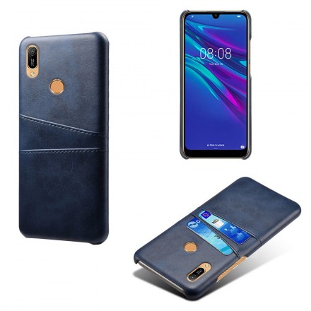 Huawei Y6 2019 Capa de cartão de efeito couro