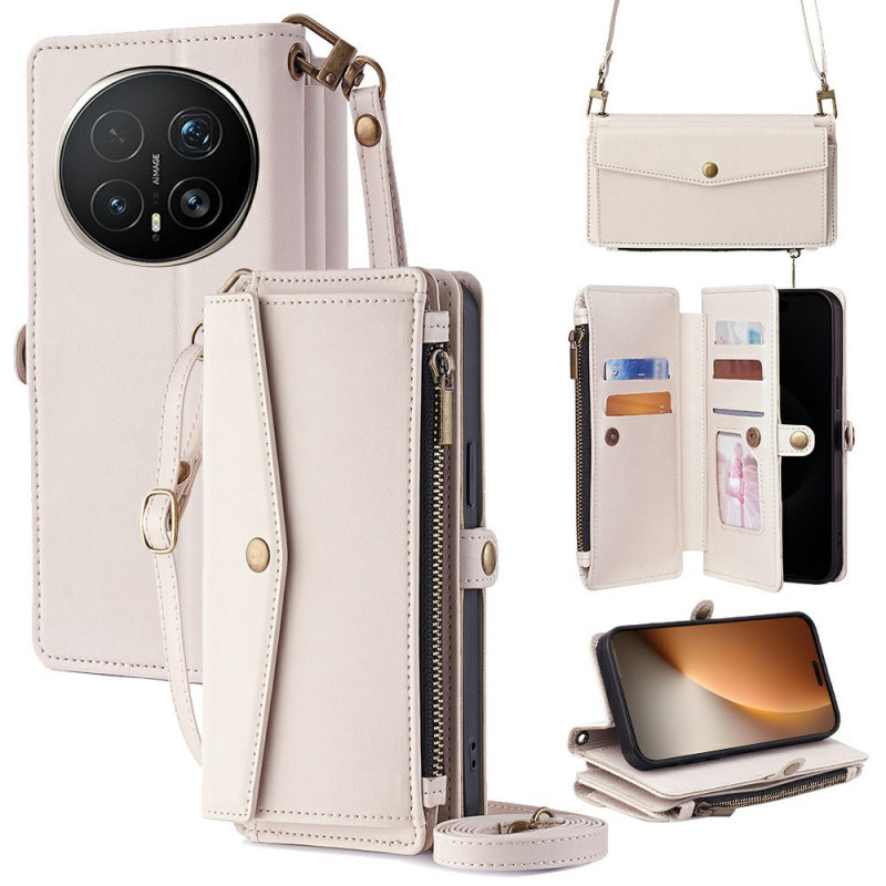 Capa para carteira Honor Magic 8 Pro com alça de ombro