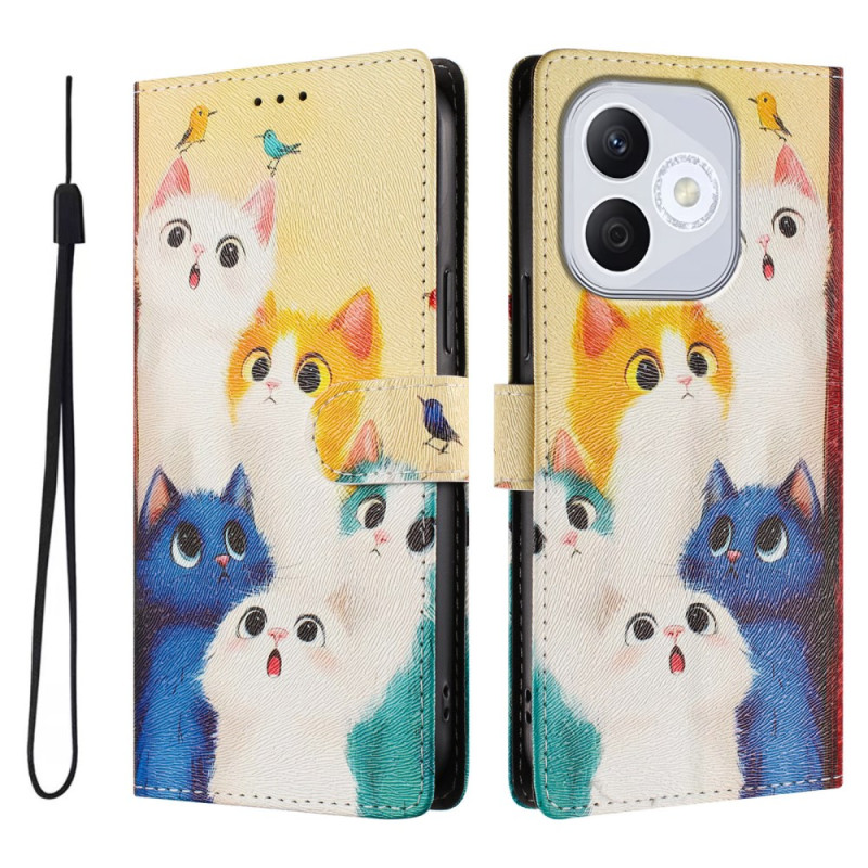Honor 400 Lite Cover Gatos coloridos
