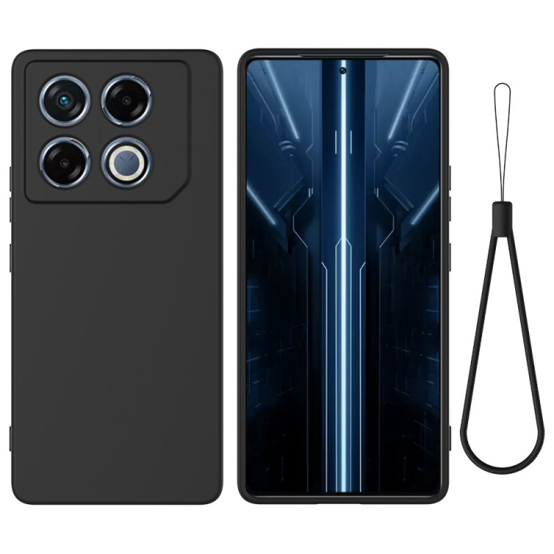 Capa de silicone líquida com cordão para Infinix GT 20 Pro