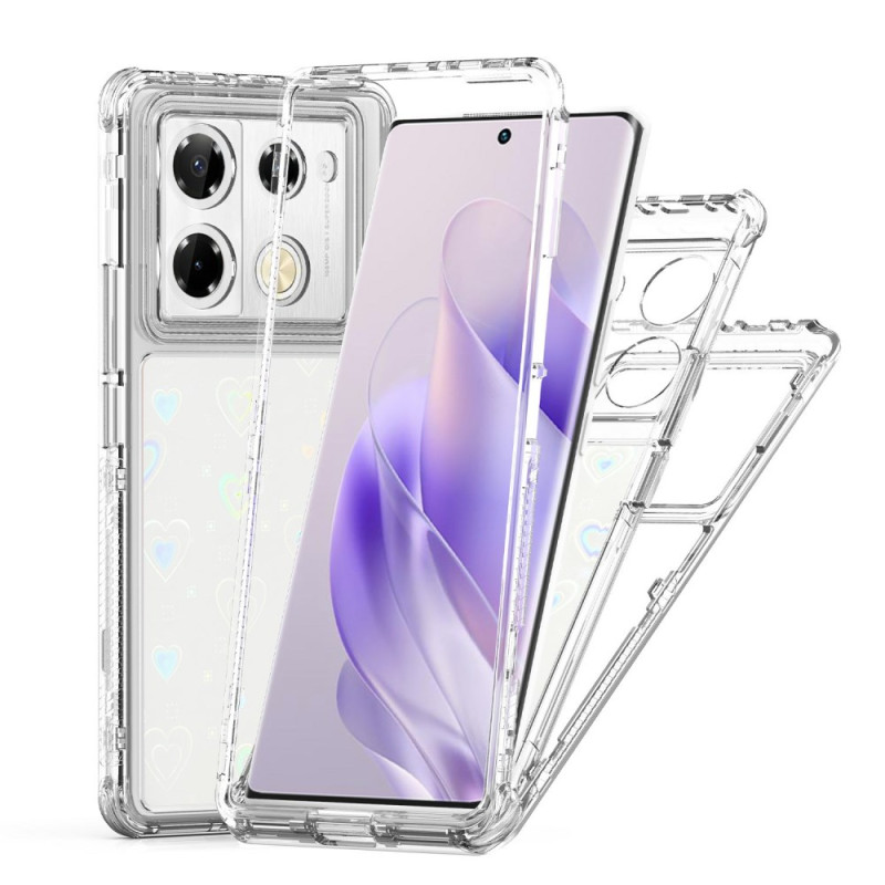 Capa transparente Infinix Note 40 / GT 20 Pro com película de padrão holográfico