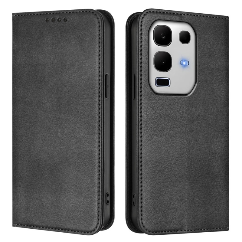 Capa flip Infinix Note 50S 5G com bloqueio RFID e textura retro