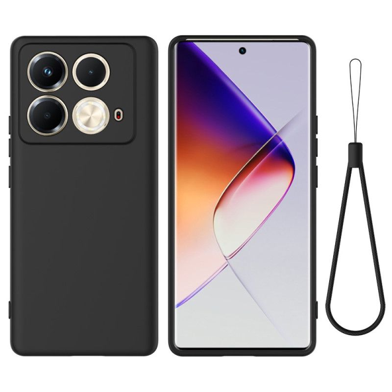 Capa com cordão de silicone líquido para Infinix Note 40S