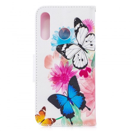 Capa Huawei P30 Lite Butterflies e Flores Pintadas