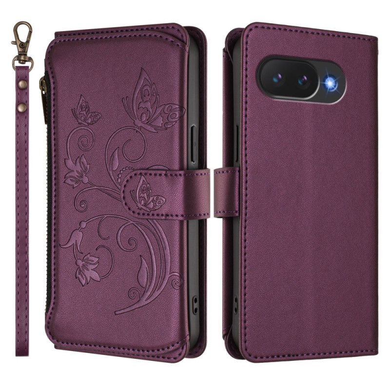 Capa para carteira do Google Pixel 10A Design floral