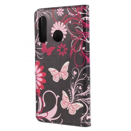 Capa Huawei P30 Lite Butterflies and Flowers