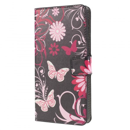 Capa Huawei P30 Lite Butterflies and Flowers