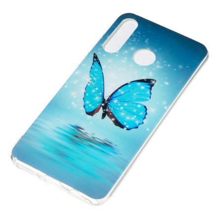 Capa Huawei P30 Lite Butterfly Blue Fluorescent