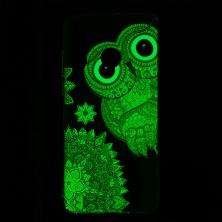 Huawei P30 Lite Case Owl Mandala Fluorescente