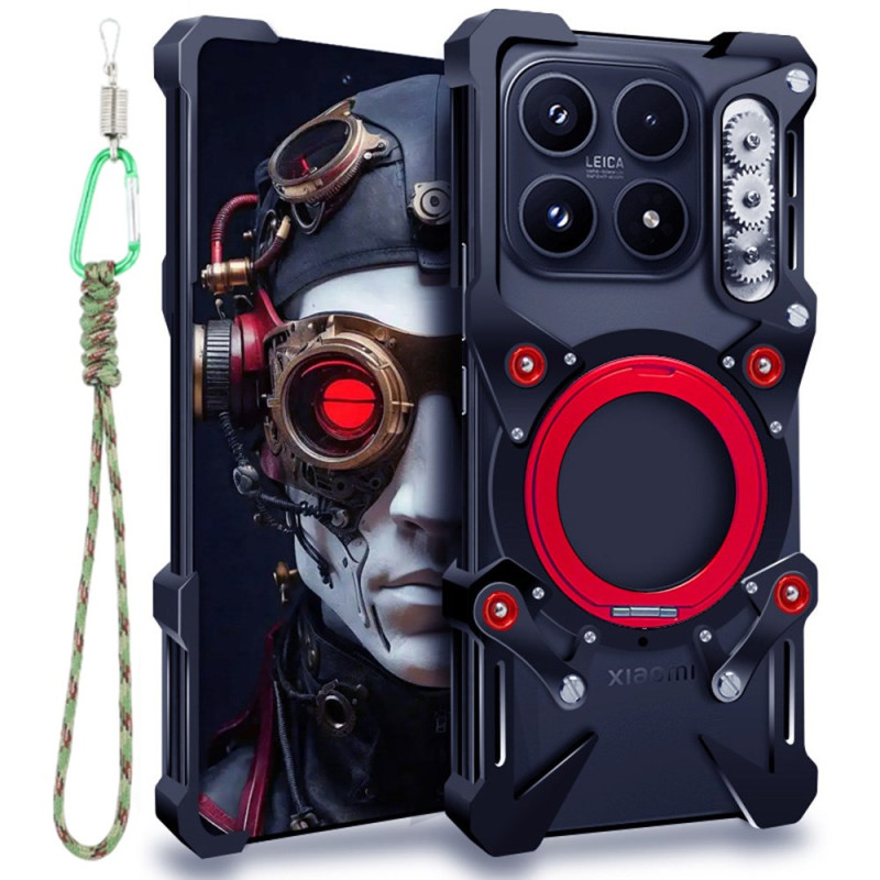 Xiaomi 17 Bumper Case Suporte magnético e cordão de segurança