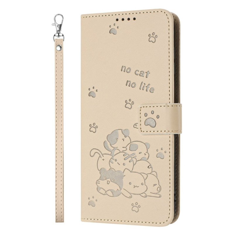 Capa Xiaomi 17 Pattern Cats e Lanyard