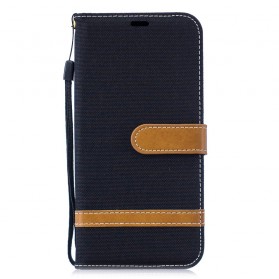 Capa Huawei P30 Lite de tecido e couro
