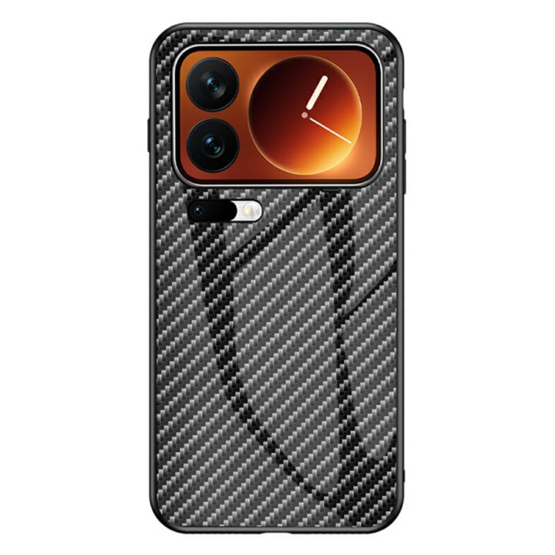 Capa de vidro temperado de fibra de carbono para Xiaomi 17 Pro Max