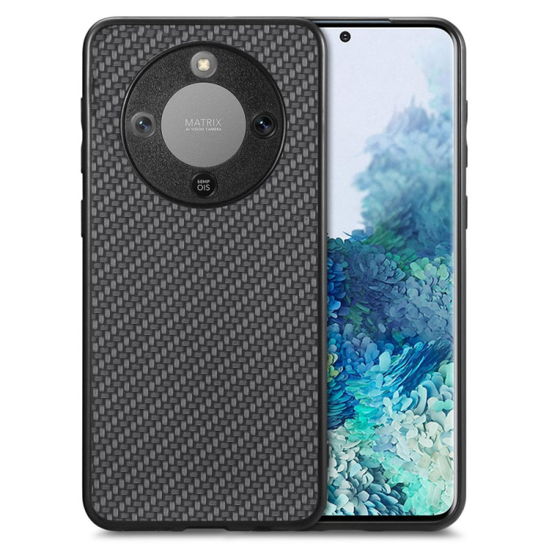 Capa para Honor Magic 8 Lite com textura de fibra de carbono