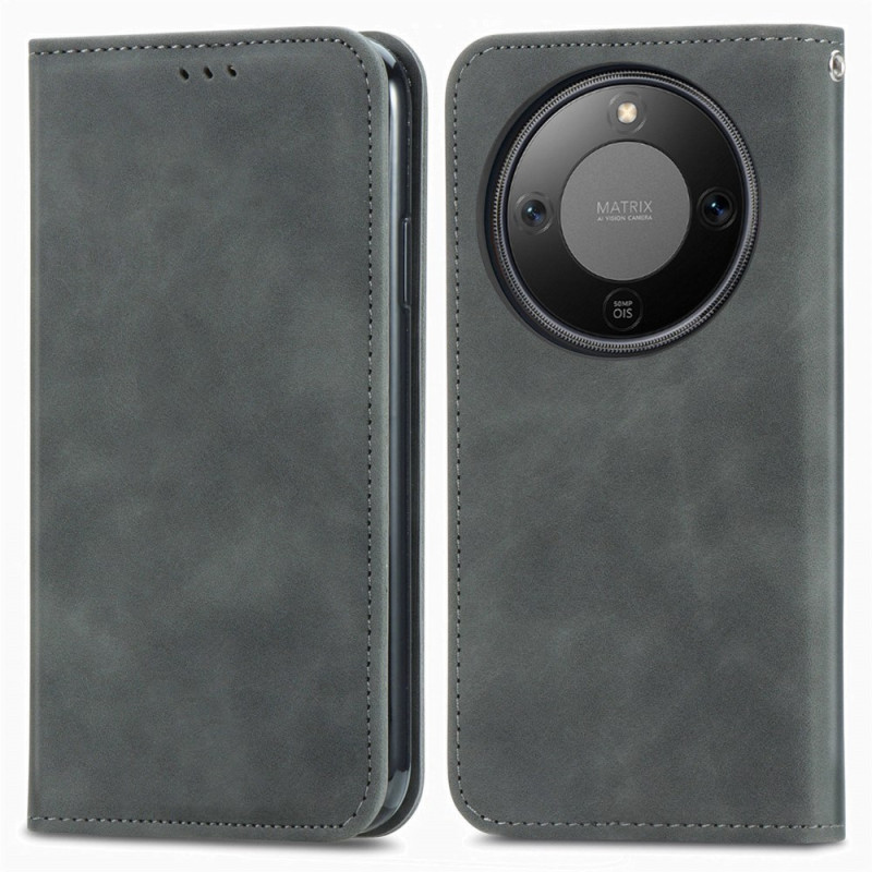 Capa Flip Cover Honor Magic 8 Lite Efeito Camurça