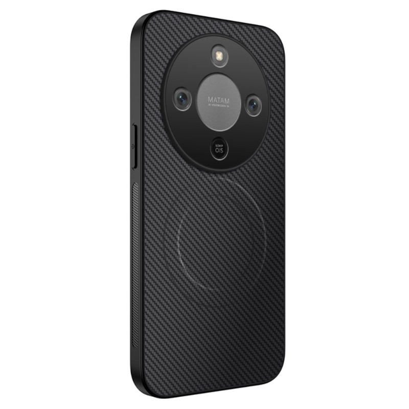 Capa magnética para Honor Magic 8 Lite Textura de fibra de carbono
