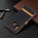 Samsung Galaxy A20e Capa de tecido e efeito pele com cinta