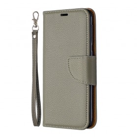 Samsung Galaxy A20e Capa Lychee Aba oblíqua de Lychee