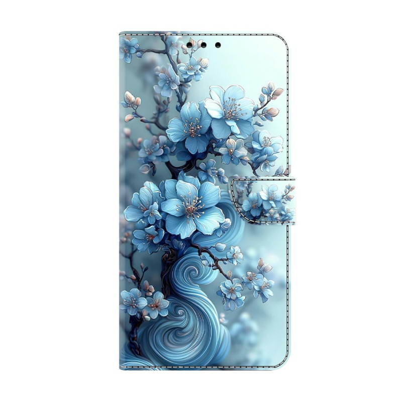Capa para Samsung Galaxy S26 Plus Flores Azul gelo