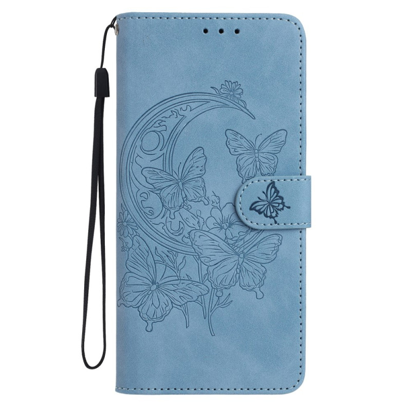 Capa para Samsung Galaxy A57 5G Design de borboletas e flores