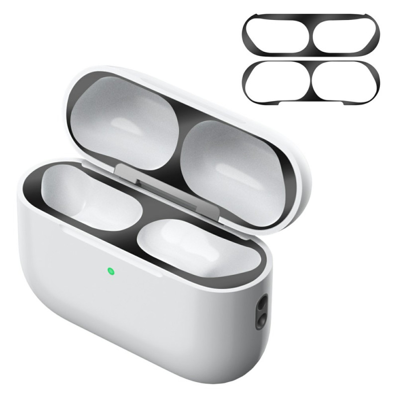 Autocolante metálico anti-poeira para AirPods Pro 3
