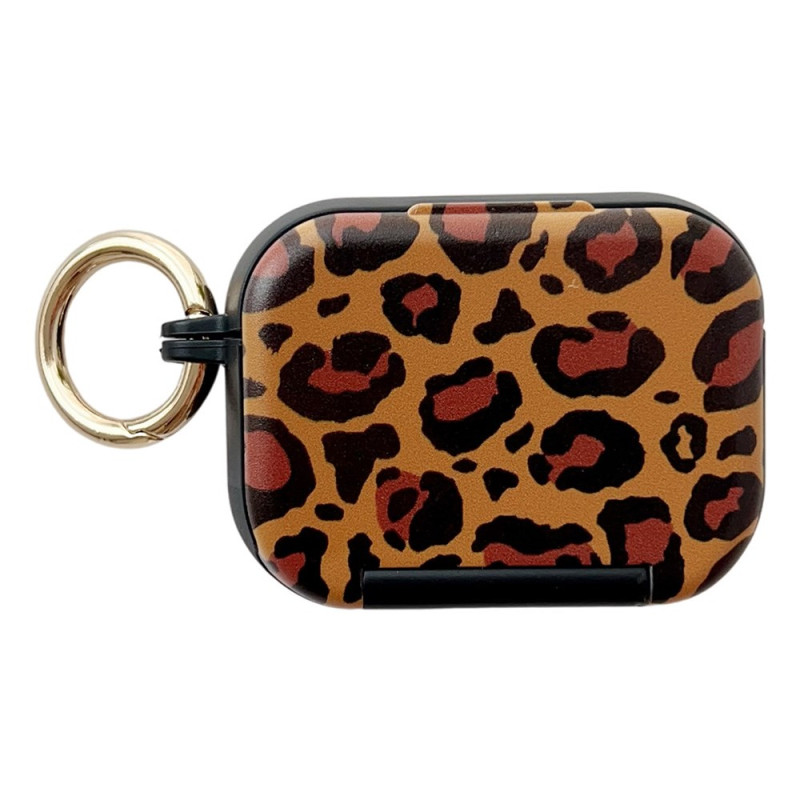 Capa para AirPods Pro 3 Leopardo Suporte para telemóvel e espelho