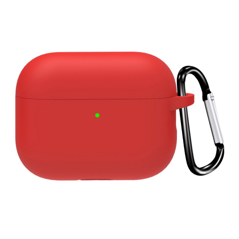 Capa de silicone premium para AirPods Pro 3 com mosquetão