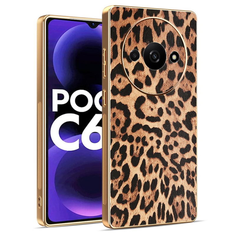Capa com impressão de leopardo para Xiaomi Redmi A3 / A3X / Poco C61