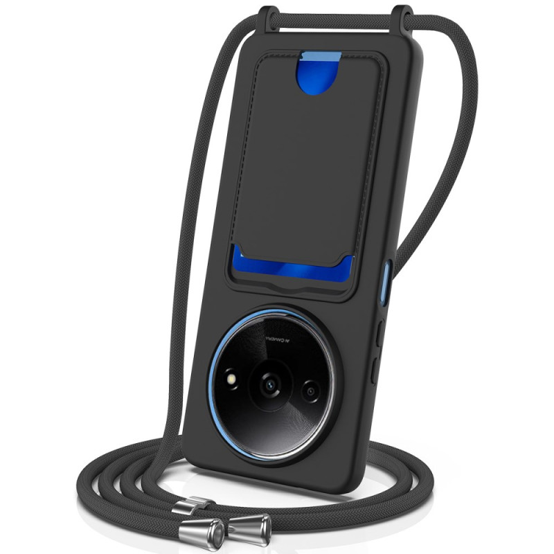 Xiaomi Redmi A3 / A3X / Poco C61 Capa com cordão Capa para cartão