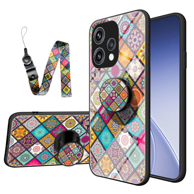 Capa Oppo Reno 15 5G com suporte integrado e vidro temperado