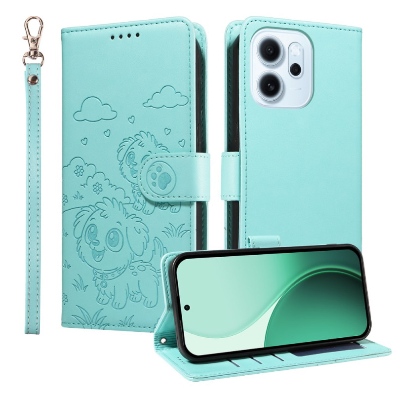 Capa Oppo Reno 15 F 5G Proteção RFID Padrão de cão