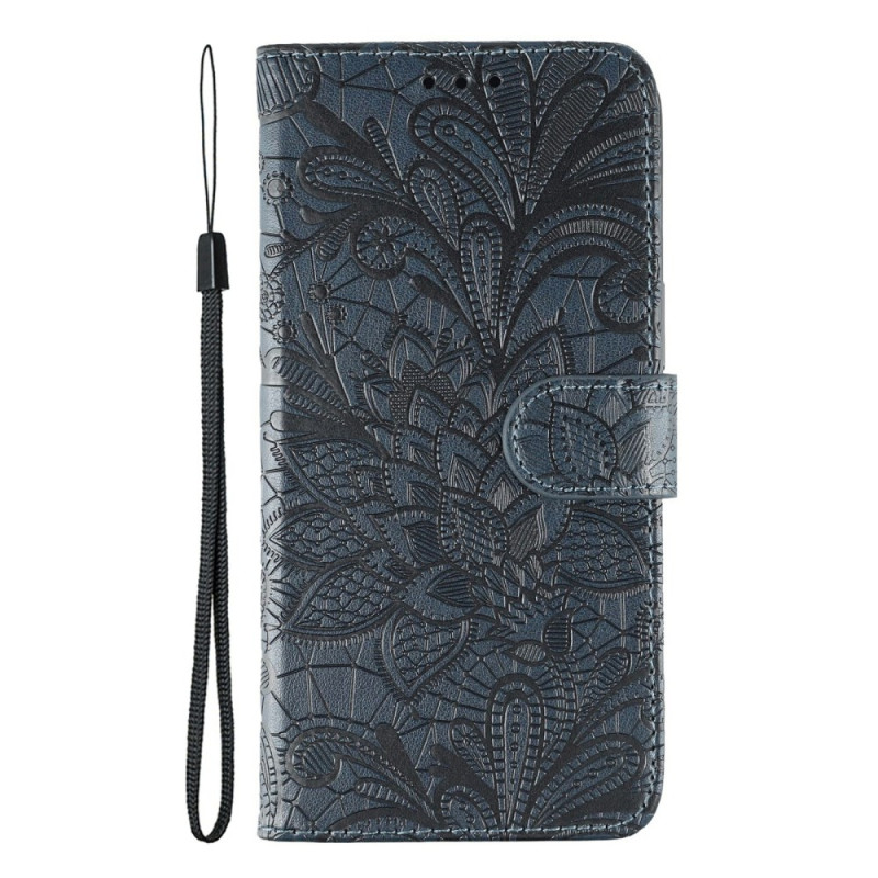 Honor 400 Smart 5G / X7d 5G / 4G Capa com padrão de flores em renda
