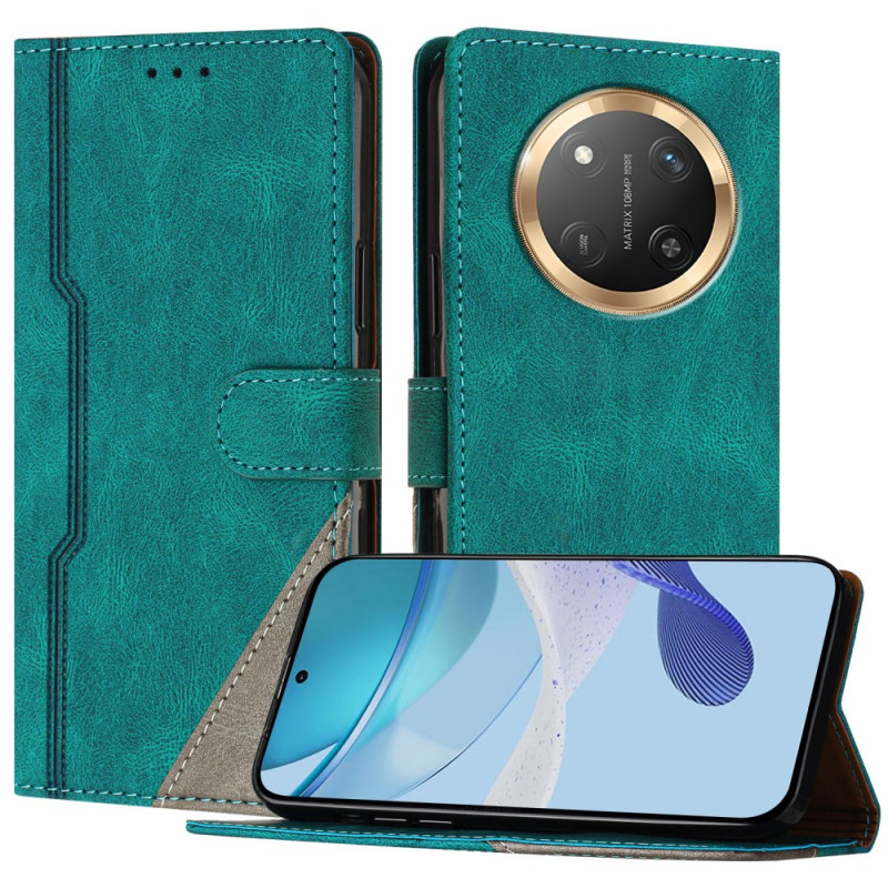 Capa triangular em patchwork para Honor Magic 7 Lite / X9c