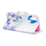Samsung Galaxy A10 Case Butterflies e Flores pintadas