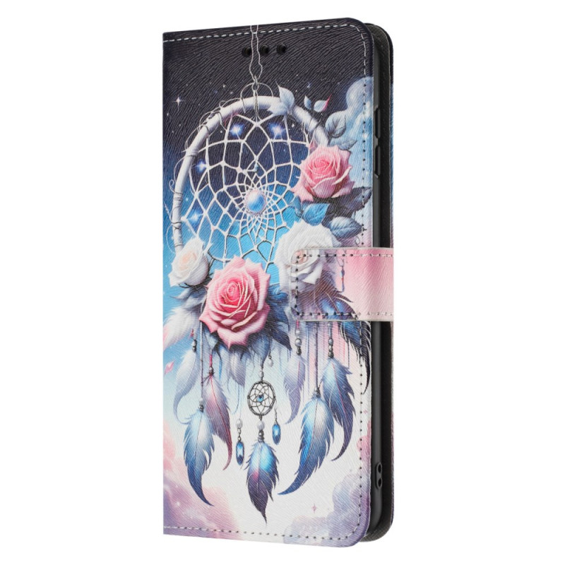 Honor X7c 5G / 4G / 200 Smart 5G Capa de flores em forma de apanhador de sonhos