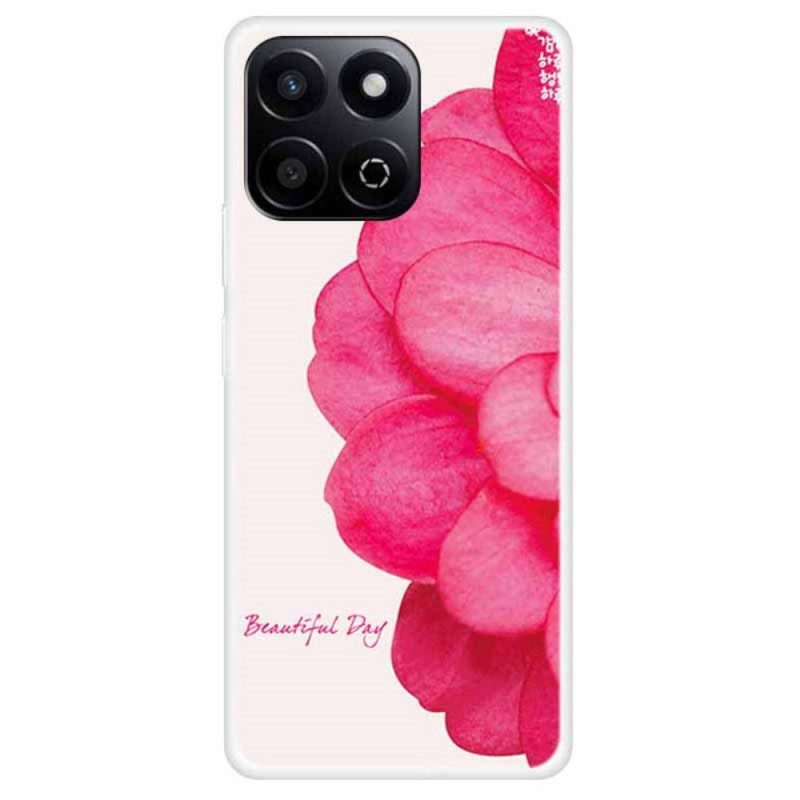 Capa de flores cor-de-rosa Honor X7c 4G / 200 Smart 5G