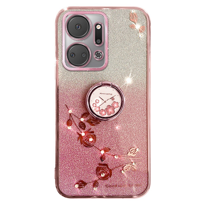 Coque Honor X7a 4G Strass et Anneau-Support KADEM