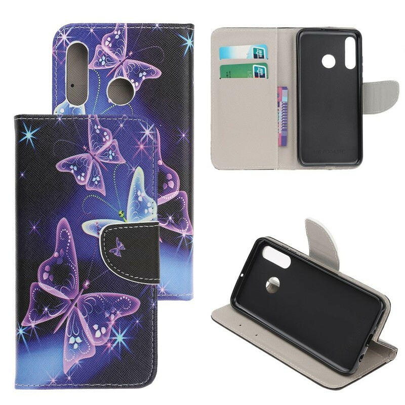 Capa Huawei P Néons Borboletas Smart Z Capa Huawei P Néons Borboletas Smart Z