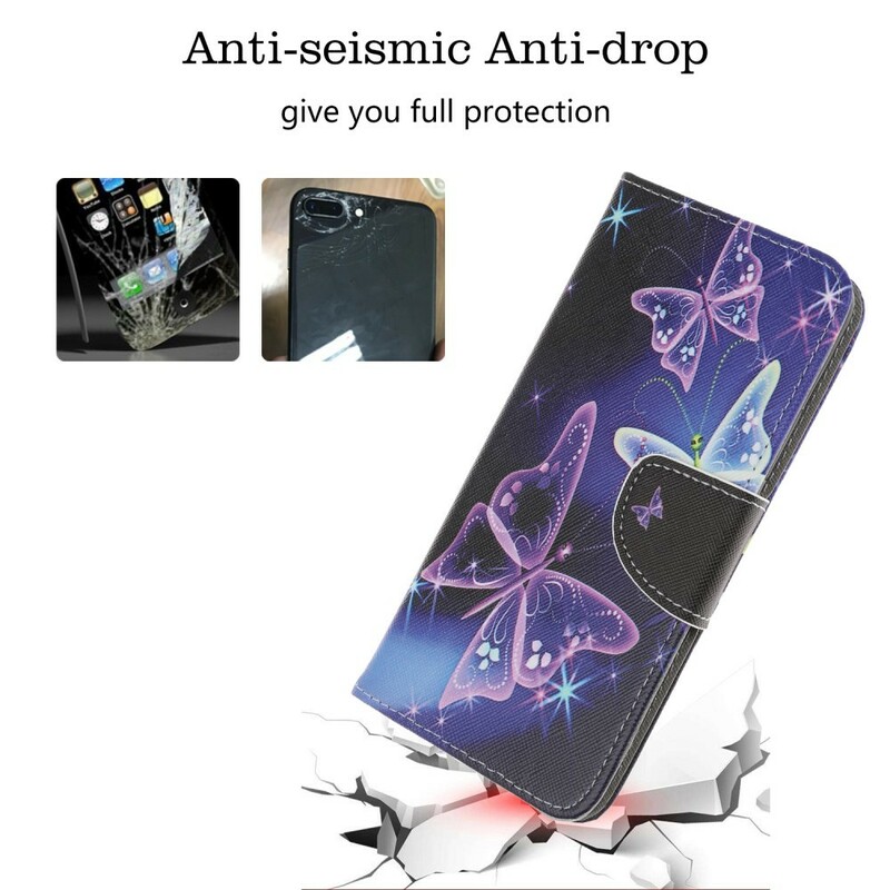 Capa Huawei P Néons Borboletas Smart Z Capa Huawei P Néons Borboletas Smart Z