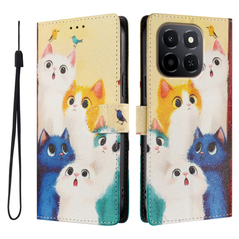 Capa Honor X5b / X5b Plus / X6c 4G Gatos coloridos