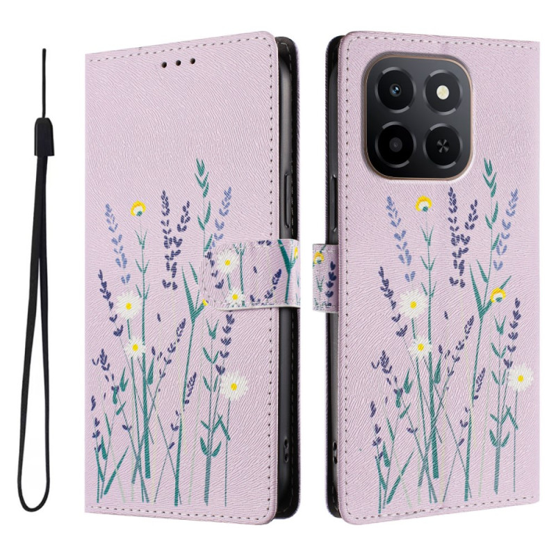 Capa com padrão de lavanda para Honor X6c 4G / X5b / X5b Plus