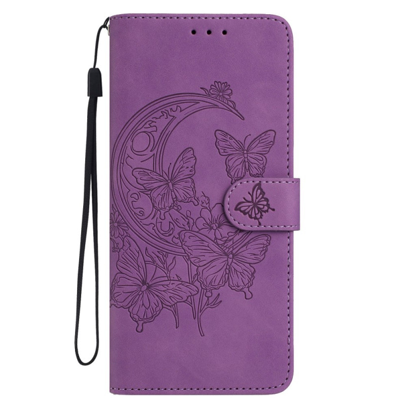 Capa para Honor X6c 4G com gravação de borboleta e flor